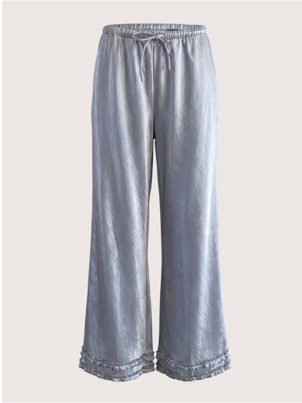 AUDREY SATIN PANT | ICY BLUE